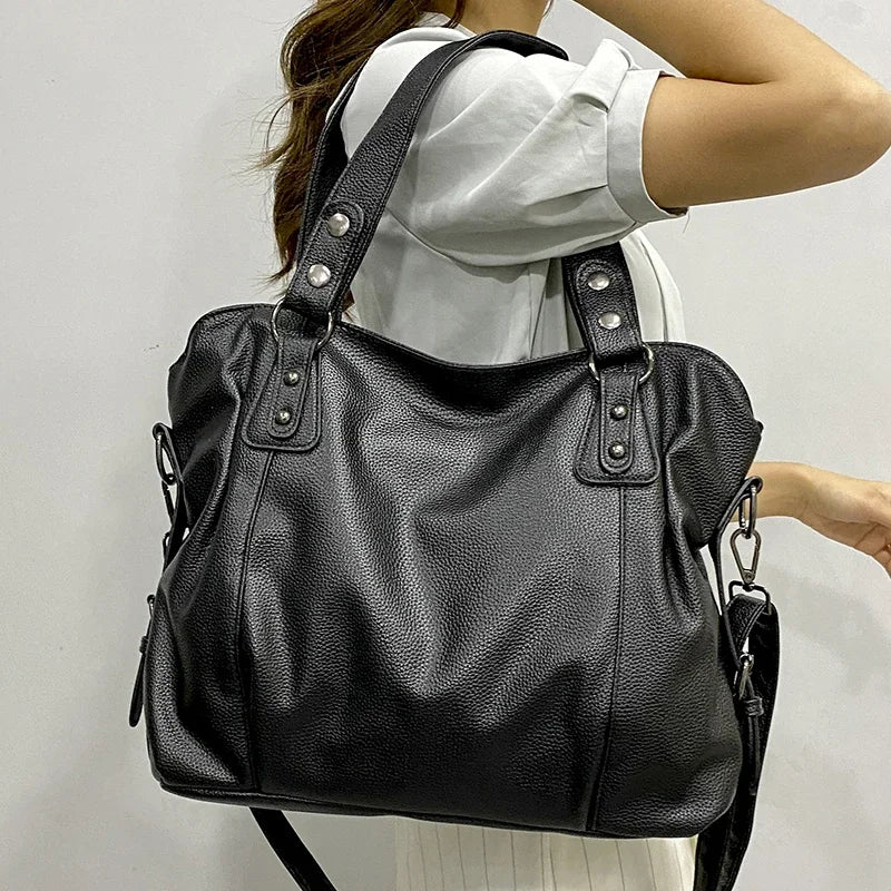 A85 Soft Leather Hobos Messenger Bags Women Shopper Bag