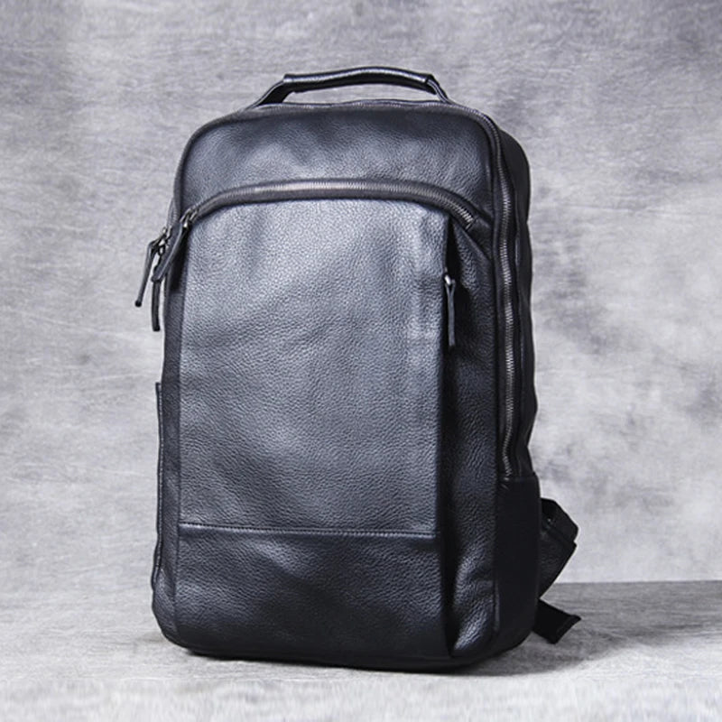 a140  genuine leather backpack men's backpack