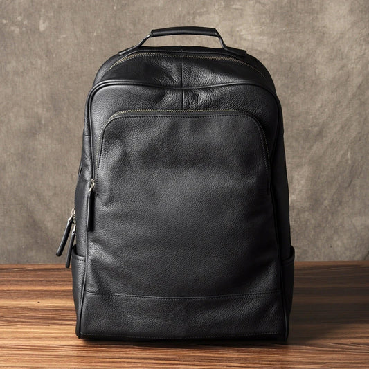 a140  genuine leather backpack men's backpack