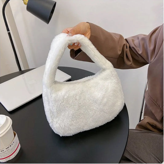 A80 Women's soft plush shoulder bag