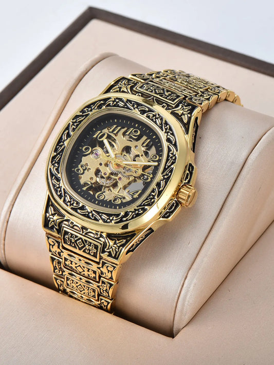 C125 Automatic watch vintage mechanical watch luxury alloy waterproof skeleton