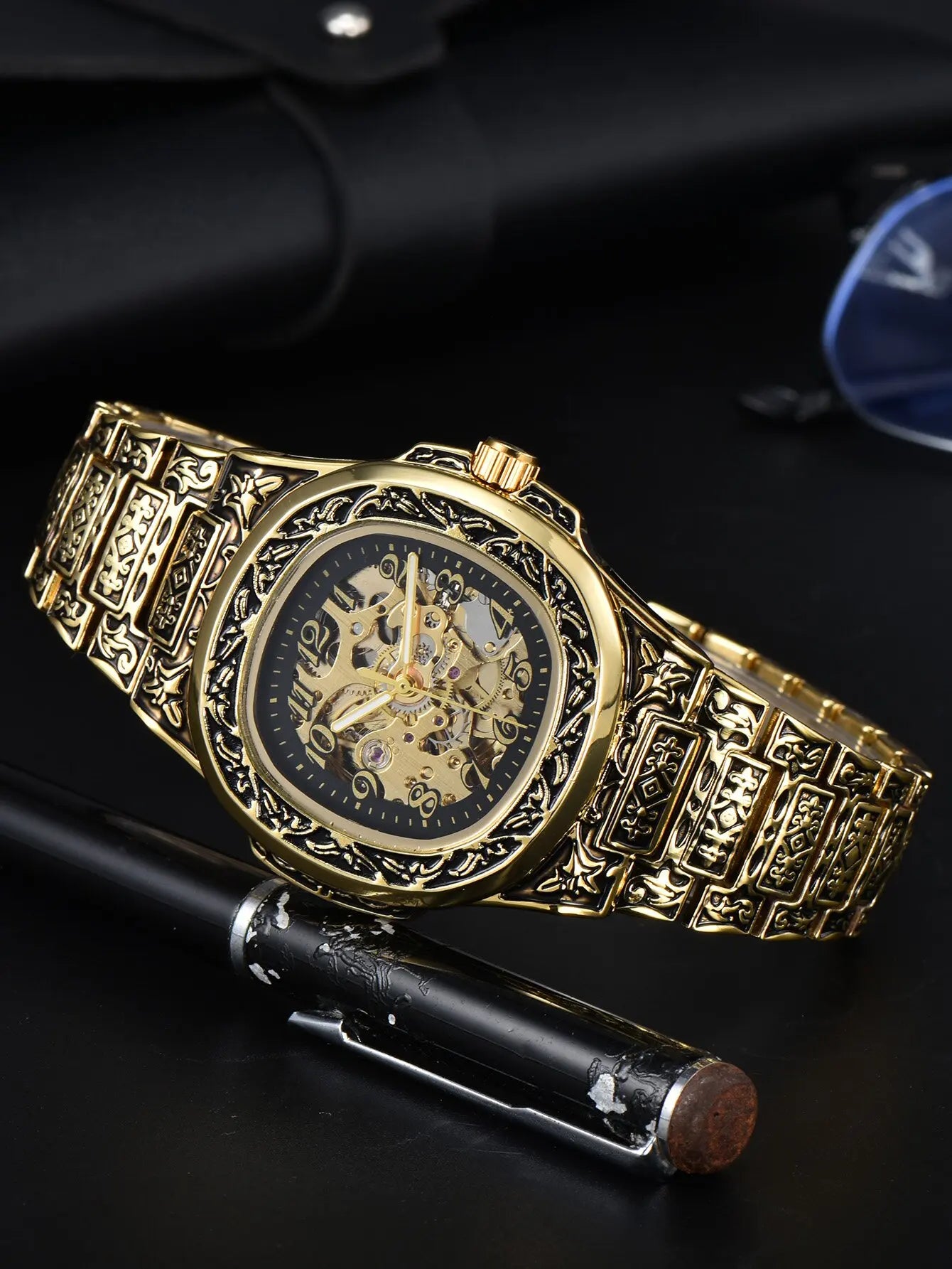 C125 Automatic watch vintage mechanical watch luxury alloy waterproof skeleton