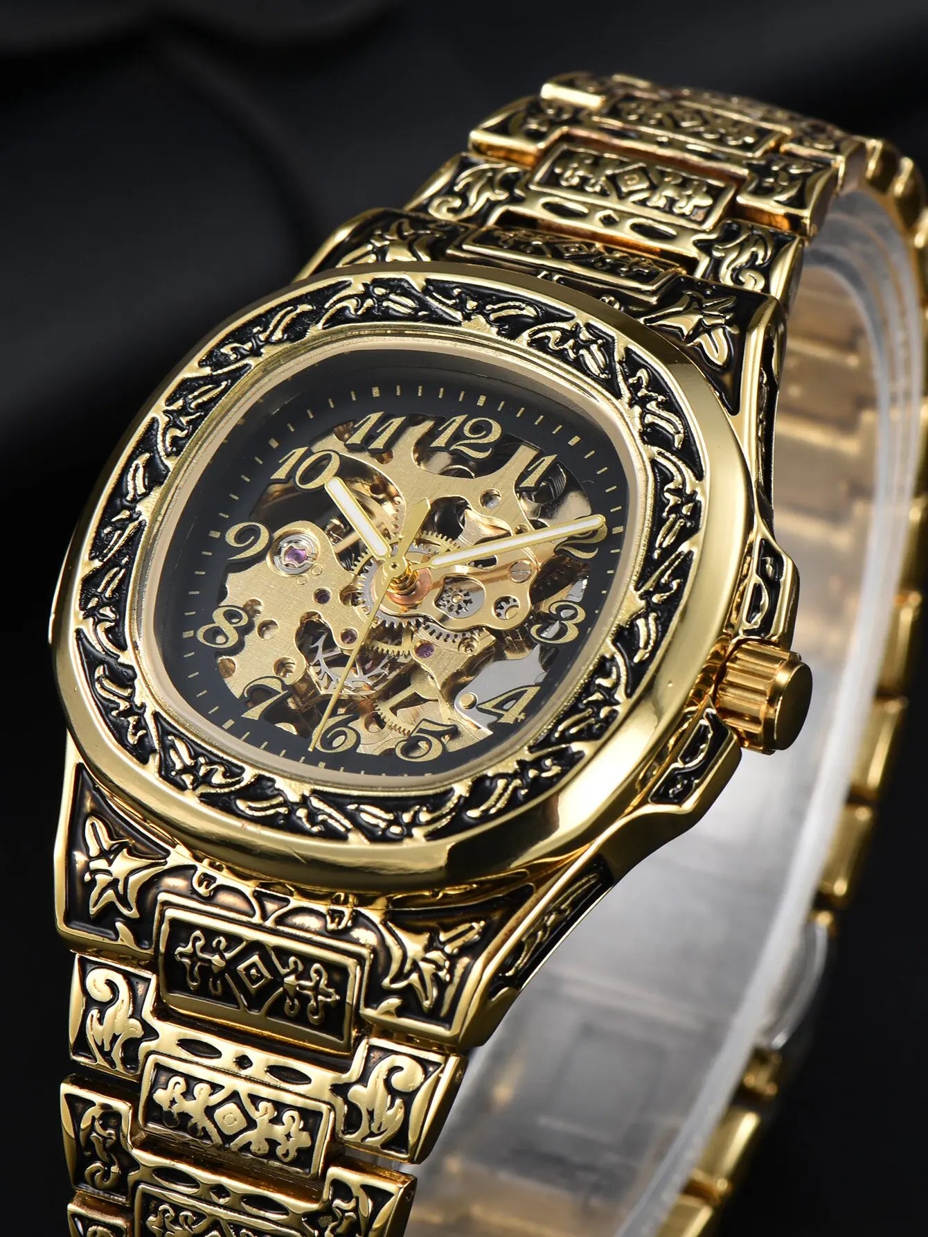 C125 Automatic watch vintage mechanical watch luxury alloy waterproof skeleton