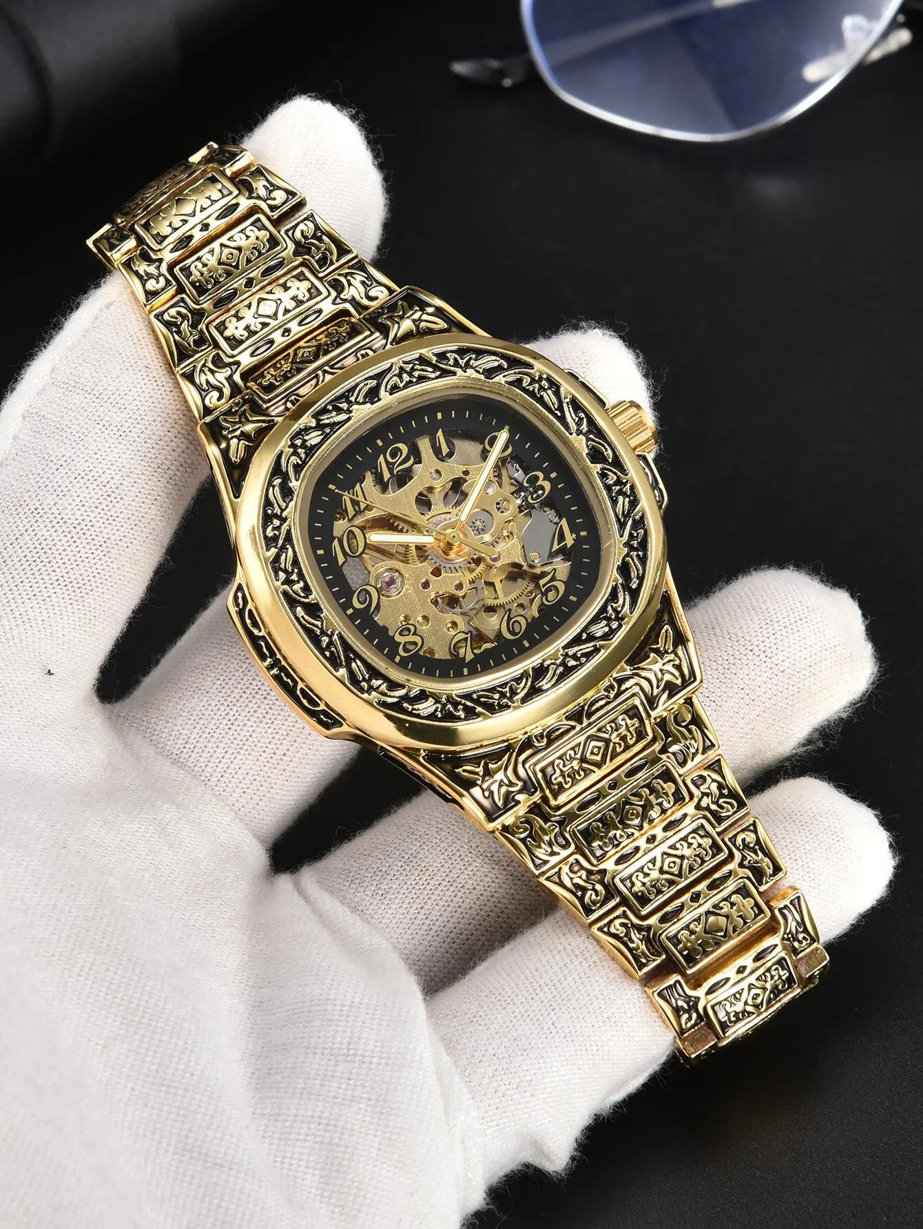 C125 Automatic watch vintage mechanical watch luxury alloy waterproof skeleton