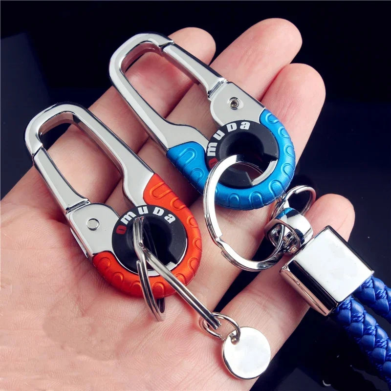 Men's Keychain Hook Stainless Steel Buckle Outdoor Carabiner Climbing Tool Double Ring Car Fishing Key Ring Car Accessories