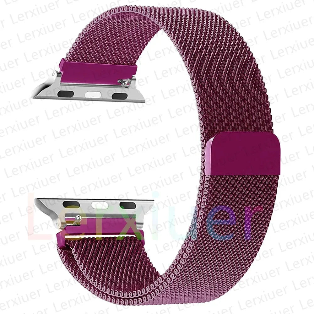 M15 for Apple Watch Bands 45mm 44mm 40mm 41mm 42mm 38mm Magnetic bracelet iwatch series 10 9 8 7 6 5 4 ultra2 49mm Band