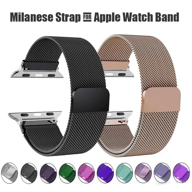 M15 for Apple Watch Bands 45mm 44mm 40mm 41mm 42mm 38mm Magnetic bracelet iwatch series 10 9 8 7 6 5 4 ultra2 49mm Band