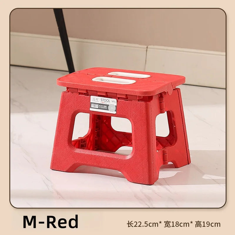 A40  Folding Stool Outdoor Camping Chair Portable with Thickened Plastic Footstool