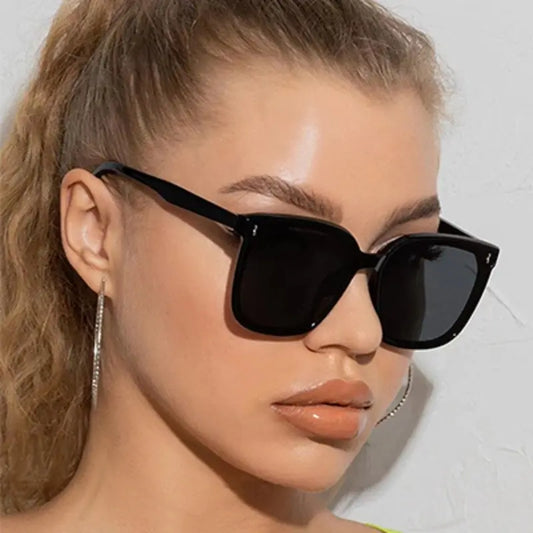 S14 New Big Frame Sunglasses for Women Fashion Square Too Glasses Ladies Glasses Outdoor Sunshade Mirror for Men