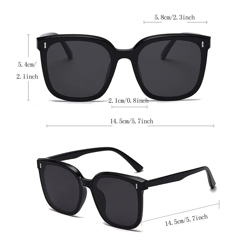 S14 New Big Frame Sunglasses for Women Fashion Square Too Glasses Ladies Glasses Outdoor Sunshade Mirror for Men