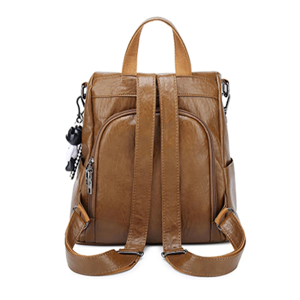 A99 High Quality Genuine Leather Backpack Anti Theft Shoulders Bag Women's Business Backpack Elegant Bow Lady's Leather Bag