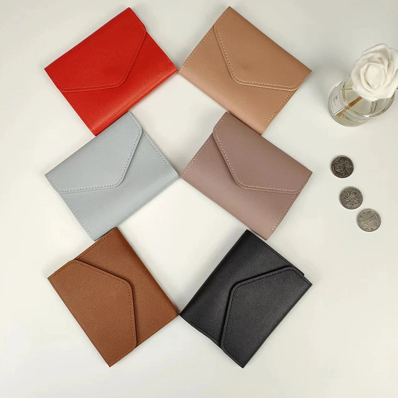 A25 Wallets for Women Small Hasp Girl Credit Card Holder for PU Leather Coin Purse Female Wallet Short Purses for Women Carteras