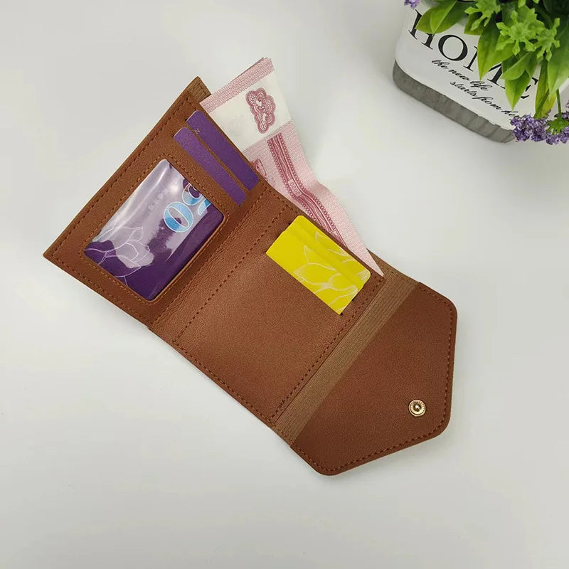 A25 Wallets for Women Small Hasp Girl Credit Card Holder for PU Leather Coin Purse Female Wallet Short Purses for Women Carteras