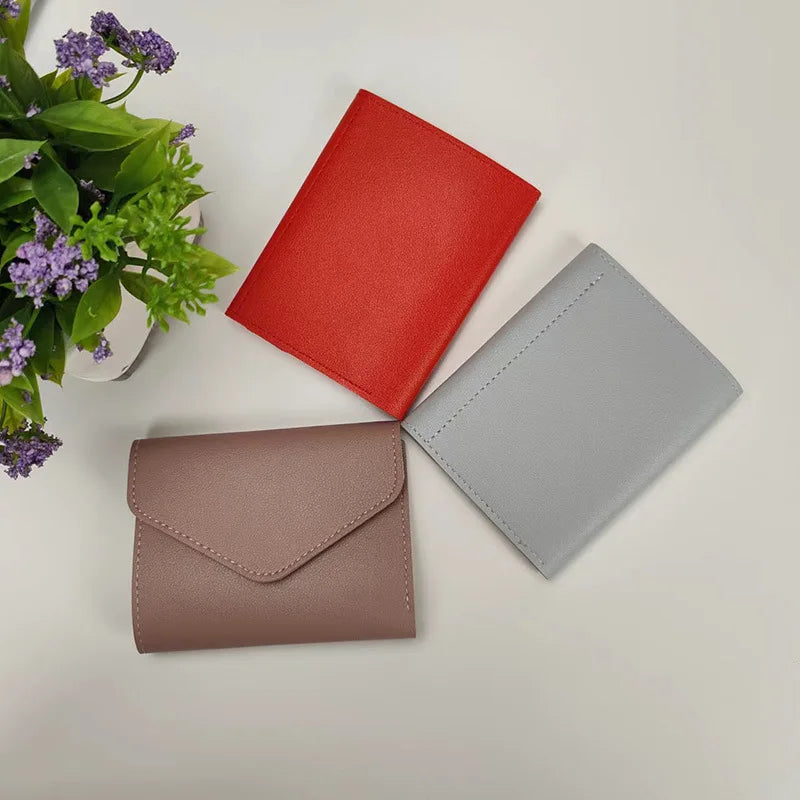 A25 Wallets for Women Small Hasp Girl Credit Card Holder for PU Leather Coin Purse Female Wallet Short Purses for Women Carteras