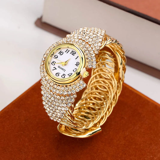 C180 Diamond gold watch luxury brand rhinestone