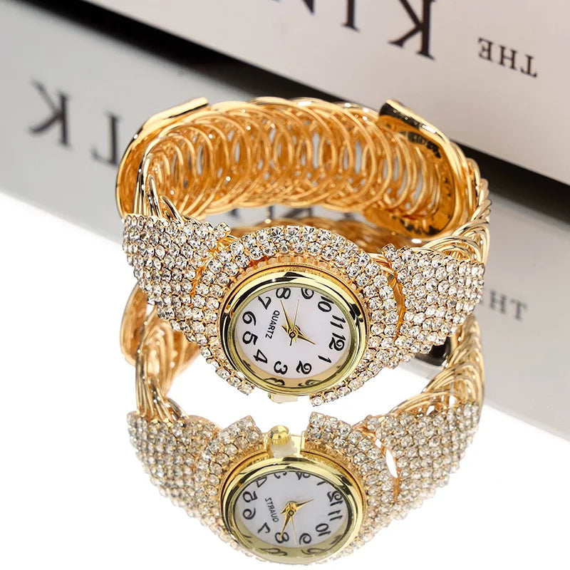 C180 Diamond gold watch luxury brand rhinestone