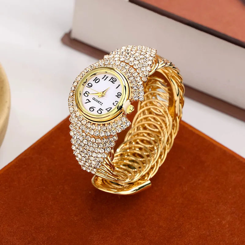 C180 Diamond gold watch luxury brand rhinestone